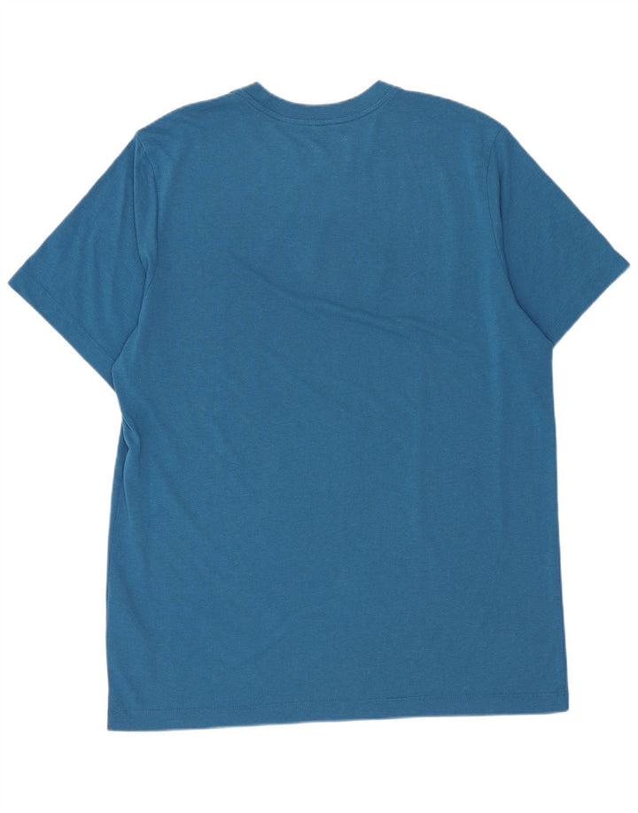 Camiseta Nike Masculina Dri Fit Graphic Top Médio Azul Poliéster