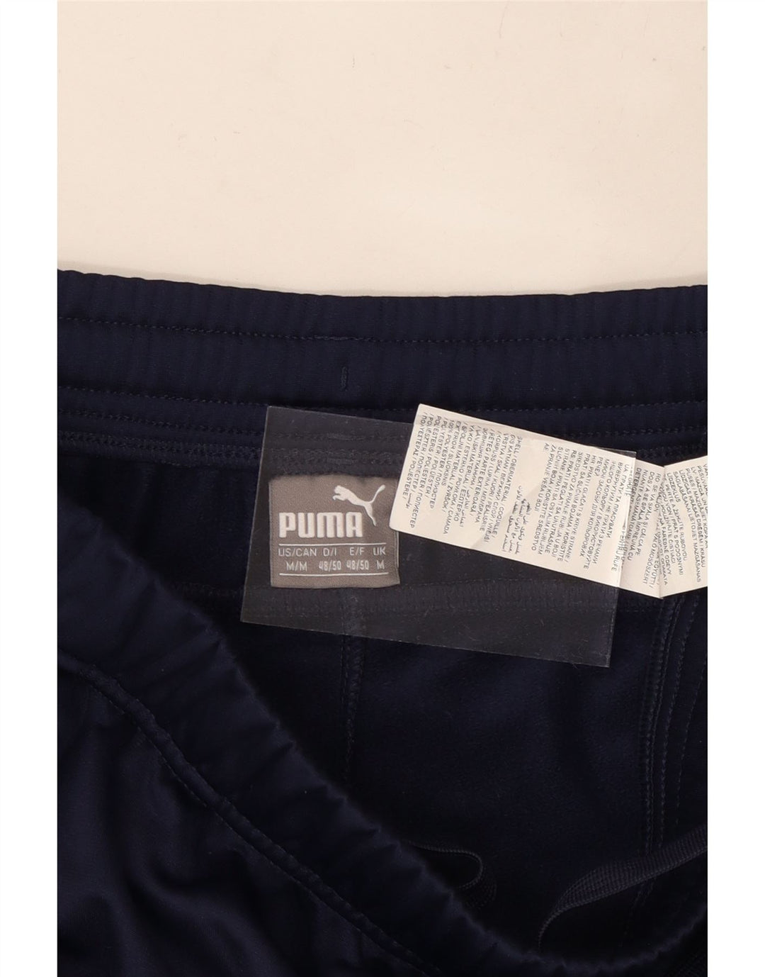 PUMA Mens Calças de treino Joggers Médio Azul Marinho Poliéster