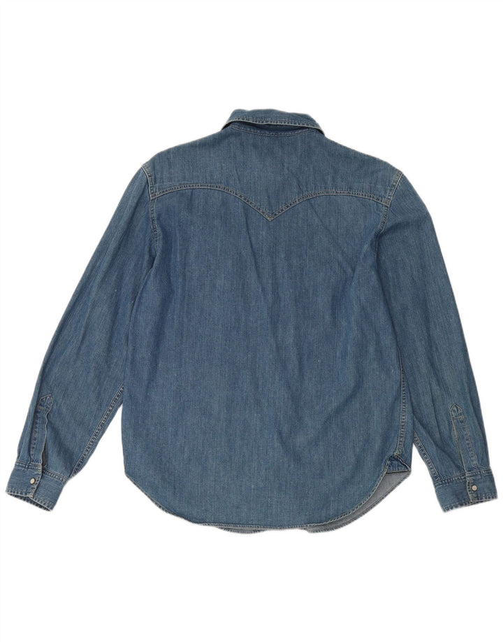 Camisa jeans masculina LEVI'S grande algodão azul