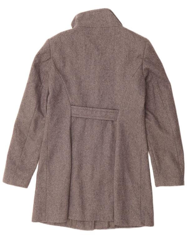 Sobretudo feminino Benetton UK 12 lã cinza médio