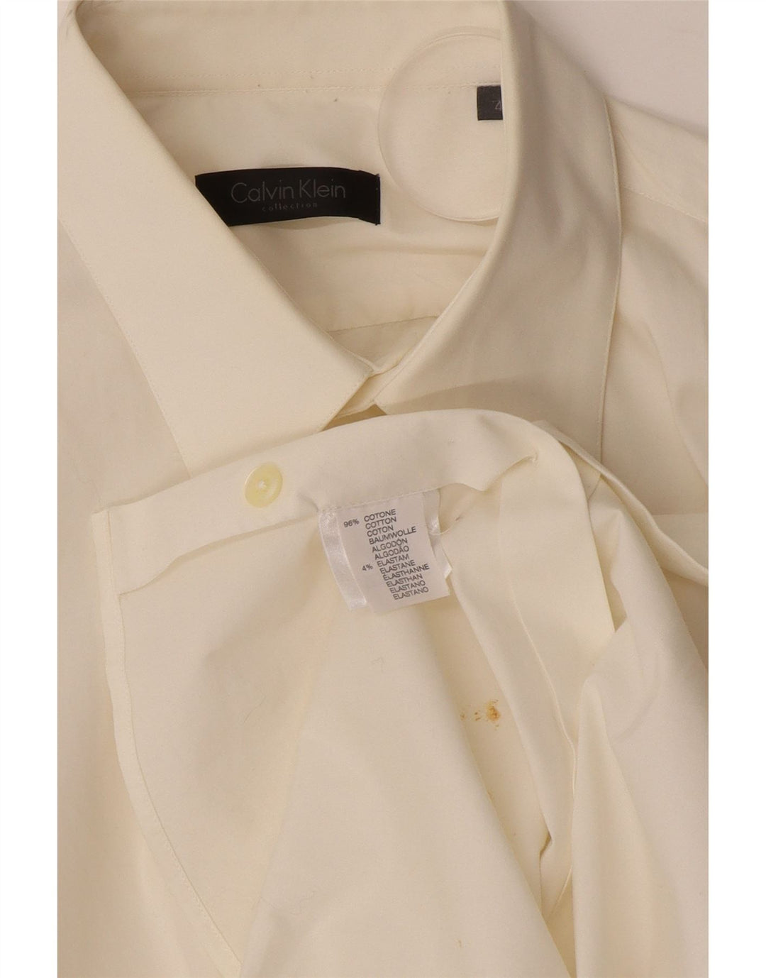 Camisa masculina Calvin Klein tamanho 40 algodão branco médio