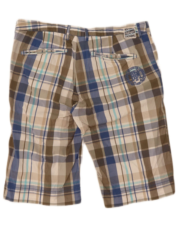 Tommy Hilfiger Mens Chino Shorts W34 Grande Algodão Xadrez Multicolorido