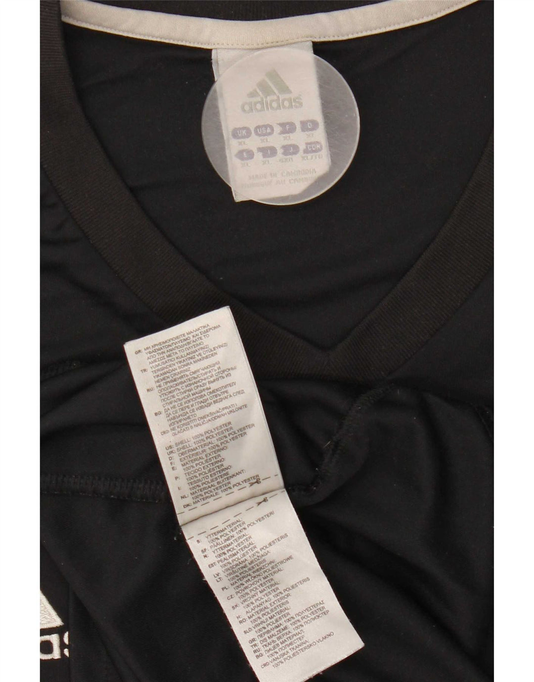 Adidas Mens Camiseta Top XL Poliéster Preto