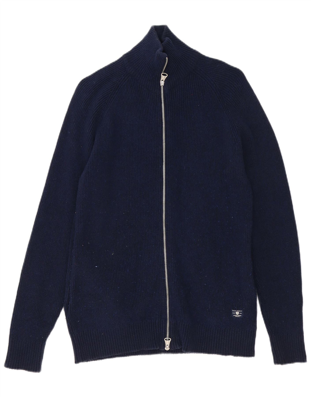 Suéter cardigã masculino Jack & Jones médio algodão azul marinho