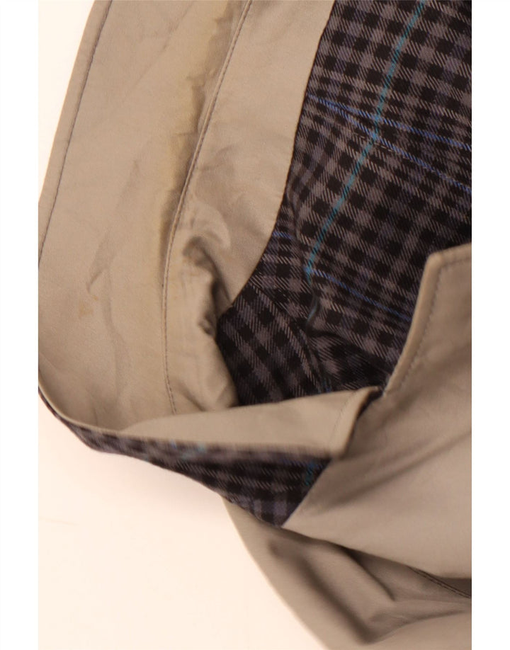 Casaco impermeável masculino reversível DIOLEN UK 40 poliéster xadrez cinza grande