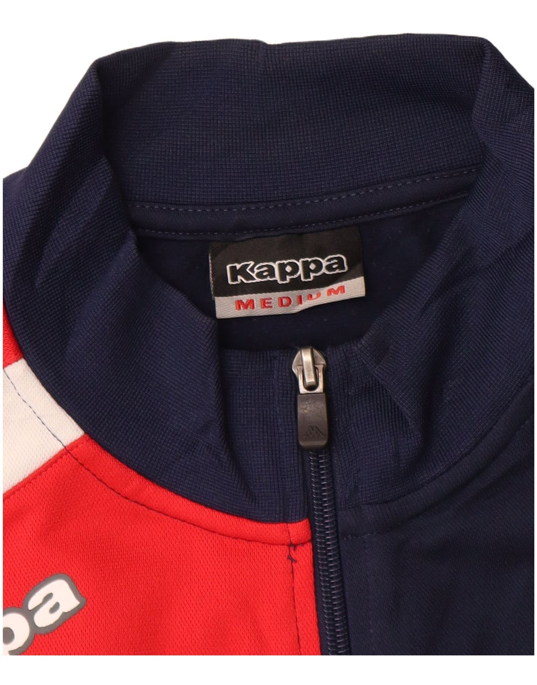 Jaqueta Kappa masculina com agasalho gráfico médio azul marinho bloco colorido