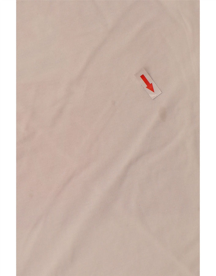Camiseta feminina gráfica LEVI'S UK 12 algodão branco médio