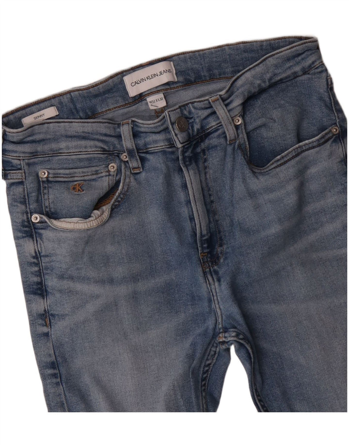 Calça jeans skinny feminina CALVIN KLEIN W32 L32 algodão azul