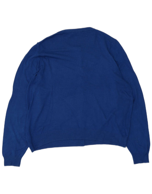 Suéter cardigã feminino Marks & Spencer UK 20 2XL azul viscose