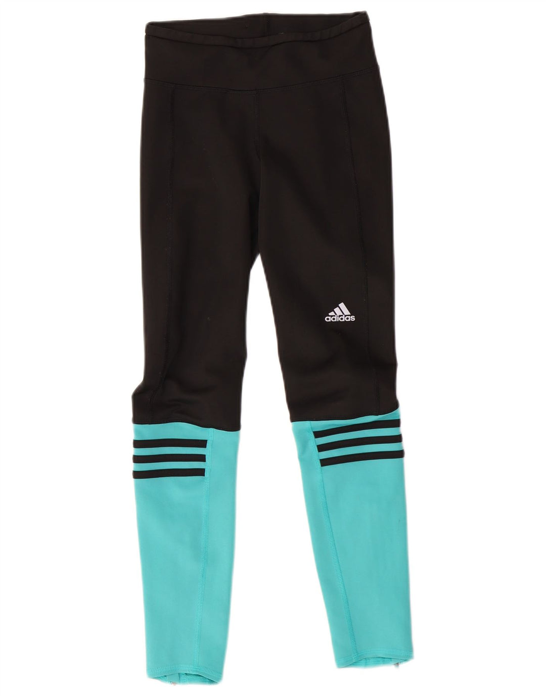 ADIDAS Womens Climalite Leggings UK 0/2 2XS Preto Colourblock Poliéster