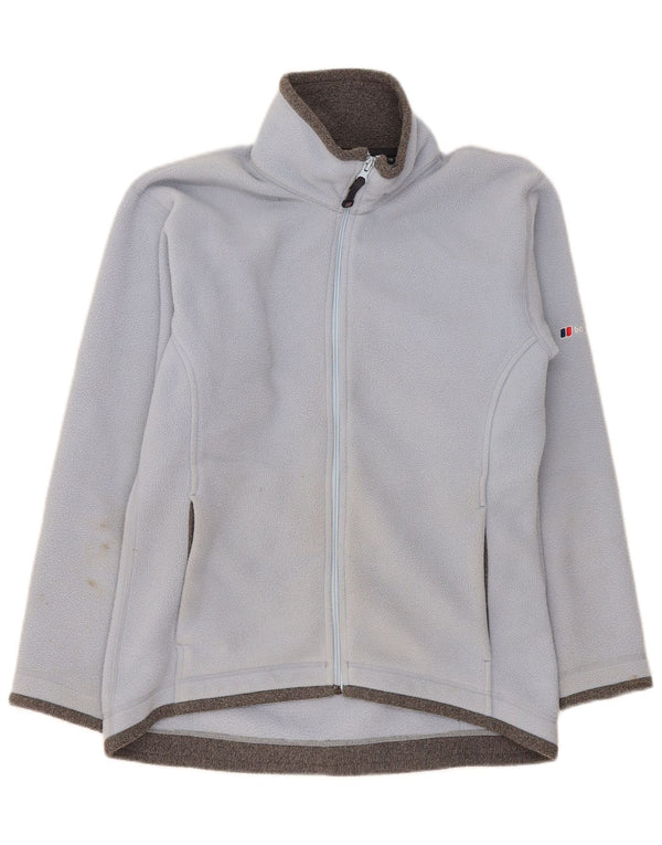 Jaqueta de lã grande feminina Berghaus UK 10 pequeno bloco colorido azul
