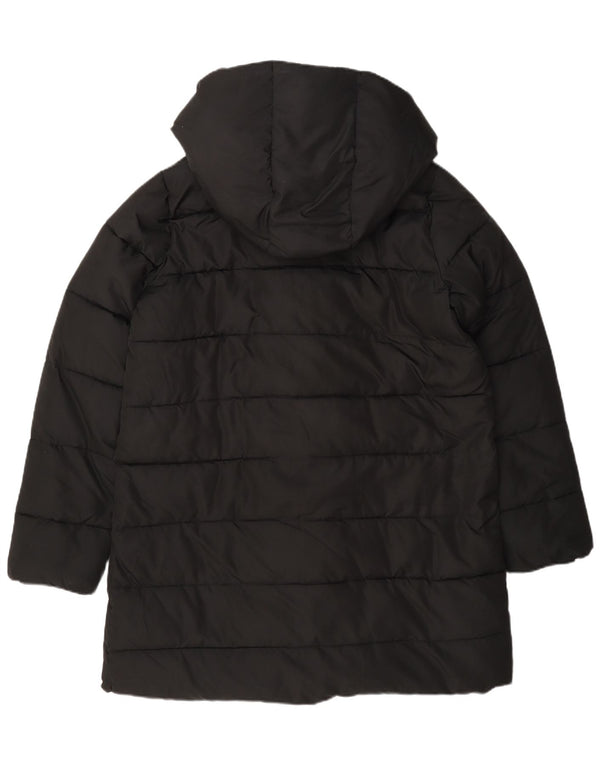 Casaco acolchoado com capuz feminino Hobbs UK 12 poliéster preto médio