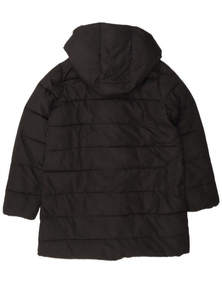 Casaco acolchoado com capuz feminino Hobbs UK 12 poliéster preto médio