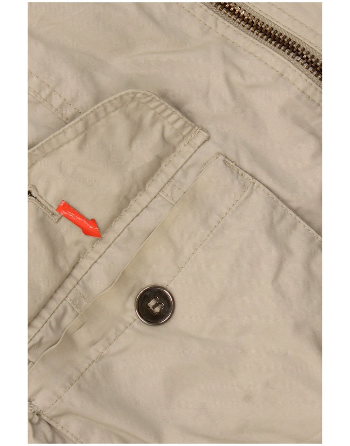 Jaqueta bomber feminina Zara Reino Unido 14 grande bege