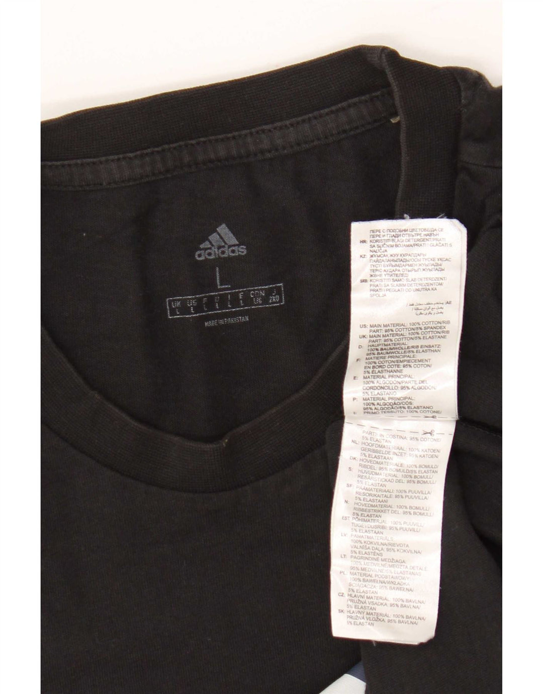 Adidas Mens Graphic T-Shirt Top Grande Algodão Preto