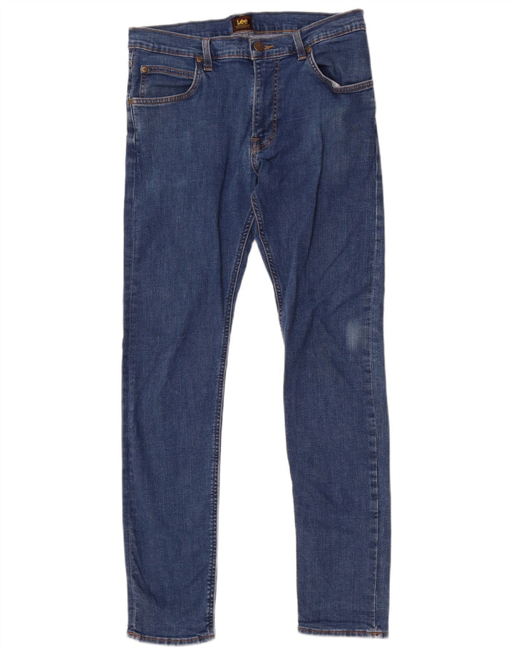 Lee Mens Luke Slim Jeans W34 L32 Azul Algodão