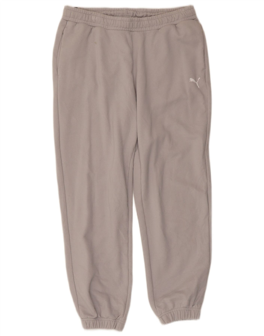 Calça de treino masculina Puma Joggers cinza médio algodão