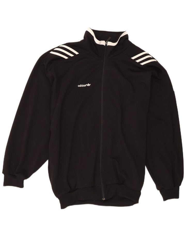 Adidas Mens Tracksuit Top Jacket UK 48/50 XL Preto Poliéster