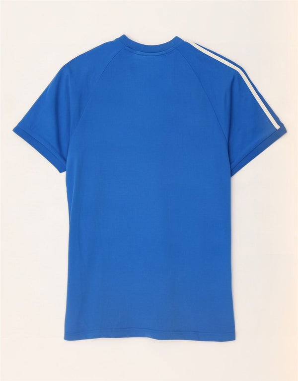 Adidas Mens Camiseta Top Médio Algodão Azul