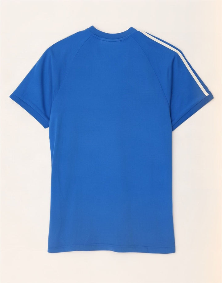 Adidas Mens Camiseta Top Médio Algodão Azul