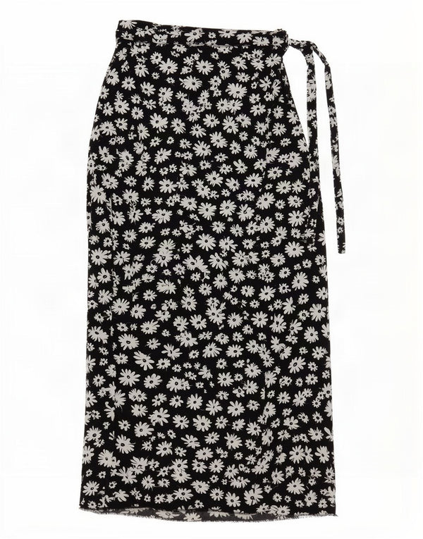 Saia Maxi Reta Feminina Max Dine IT 44 Médio W30 Preto Floral