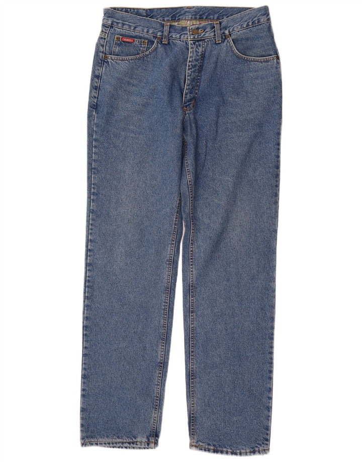 Carrera Mens Straight Jeans W36 L33 Azul Algodão