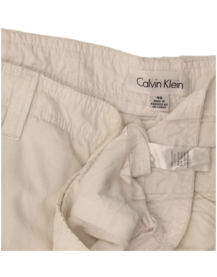 Shorts cargo masculino Calvin Klein W40 XL algodão branco
