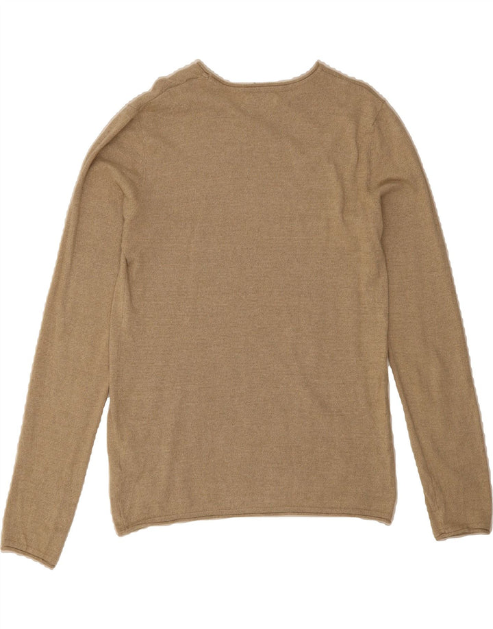 JACK & JONES Mens Crew Neck Jumper Sweater XS Beige Cotton Vintage Jack & Jones and Second-Hand Jack & Jones from Messina Hembry 