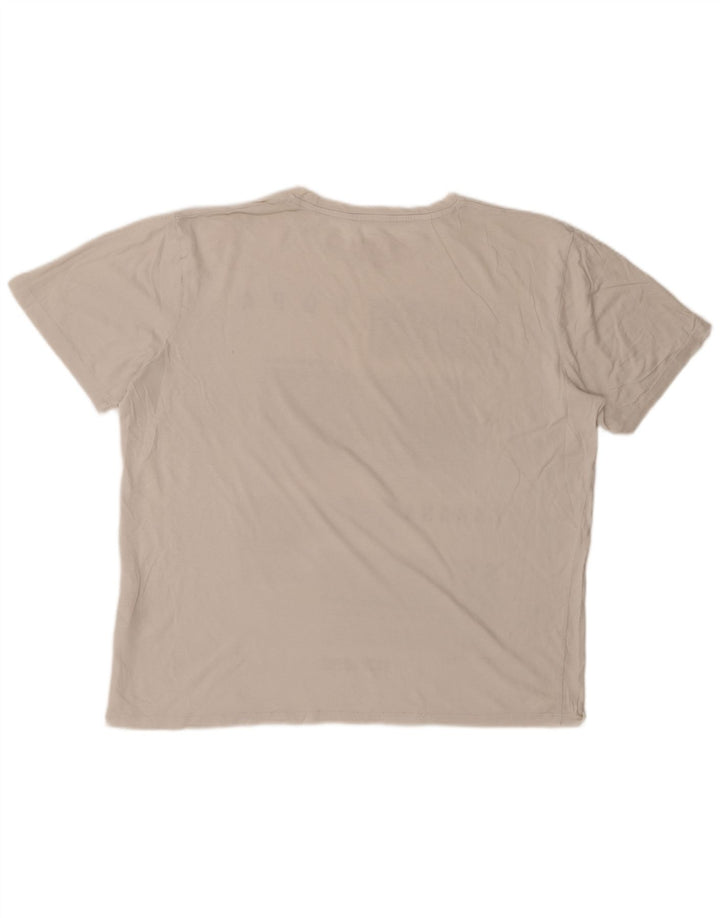 JACK & JONES Camiseta masculina gráfica Top XL algodão branco