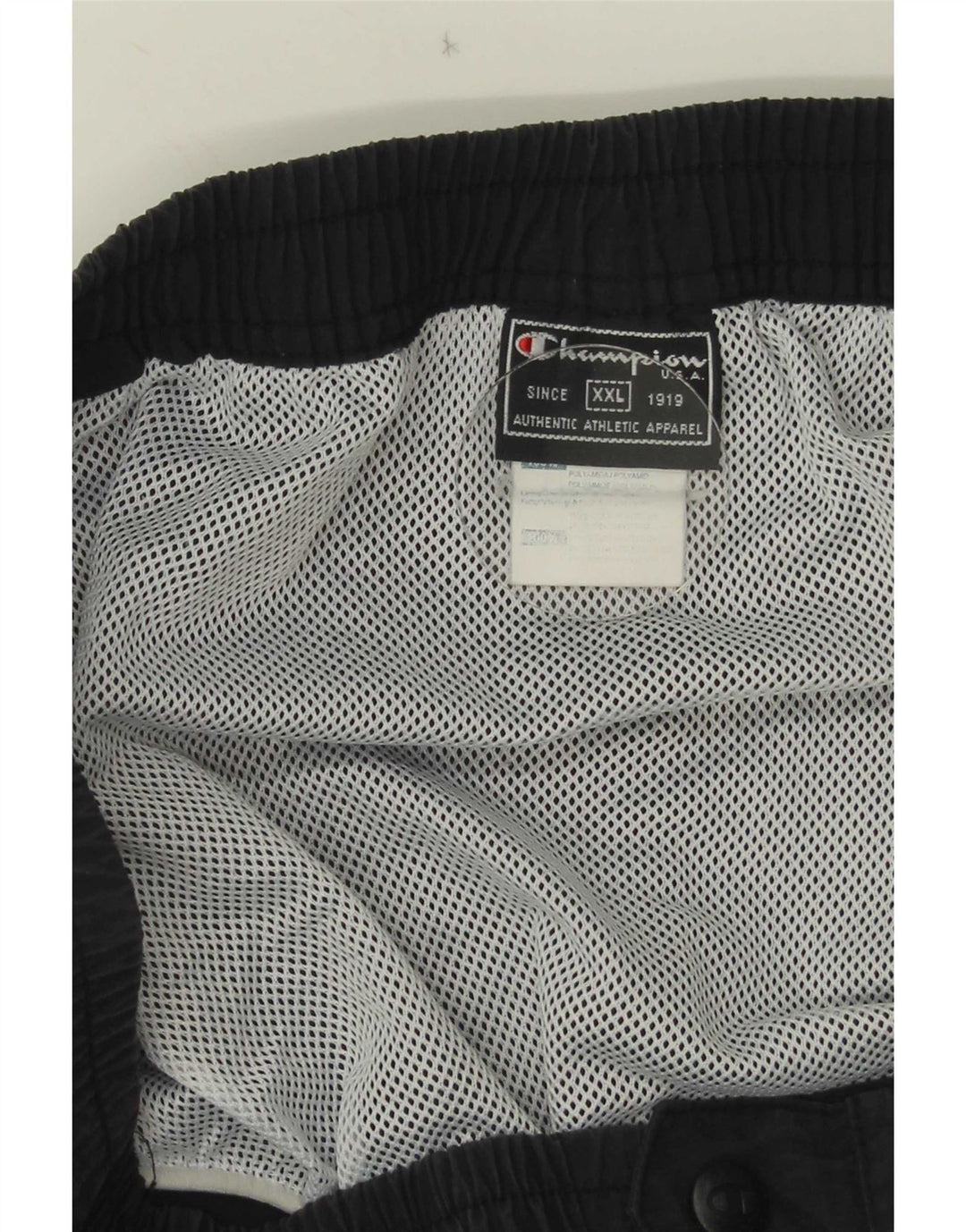 Shorts esportivos gráficos masculinos Champion 2XL preto colorblock poliamida