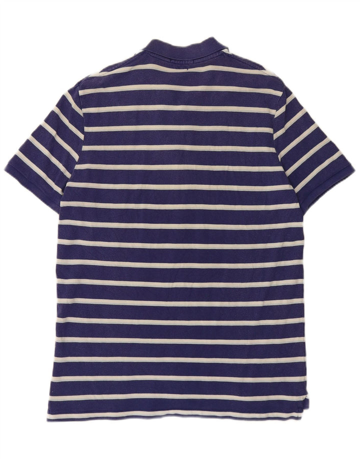 POLO RALPH LAUREN Camisa polo masculina de ajuste clássico médio listrado azul marinho