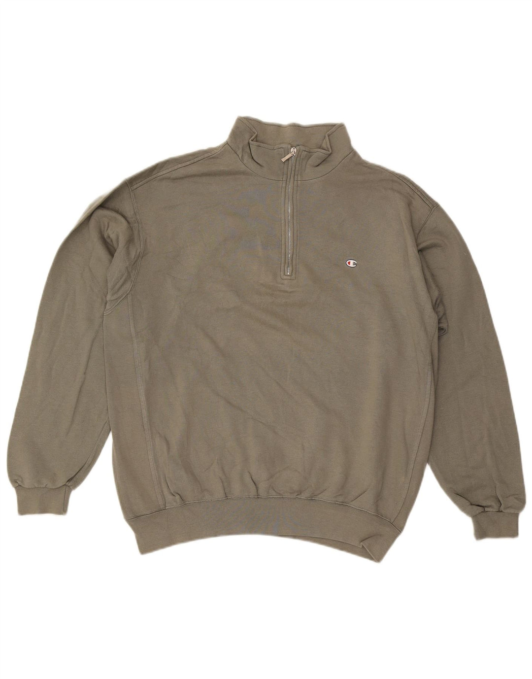 CHAMPION Masculino NY Rochester moletom com zíper e gola alta de algodão verde