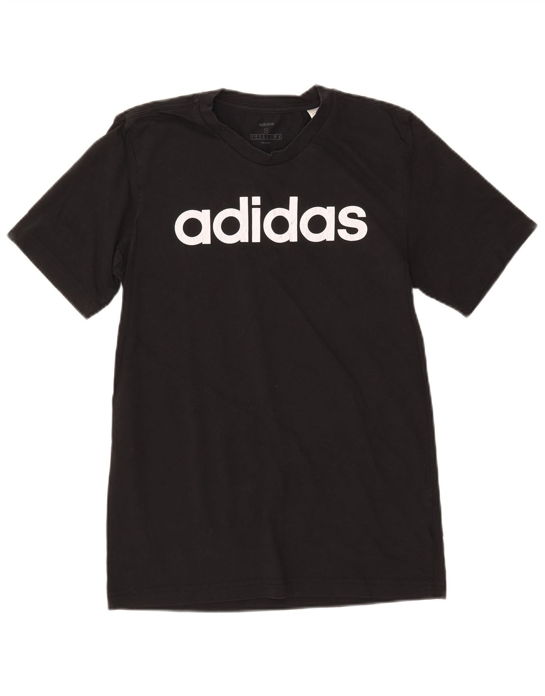 ADIDAS Mens Graphic T-Shirt Top Pequeno Algodão Preto