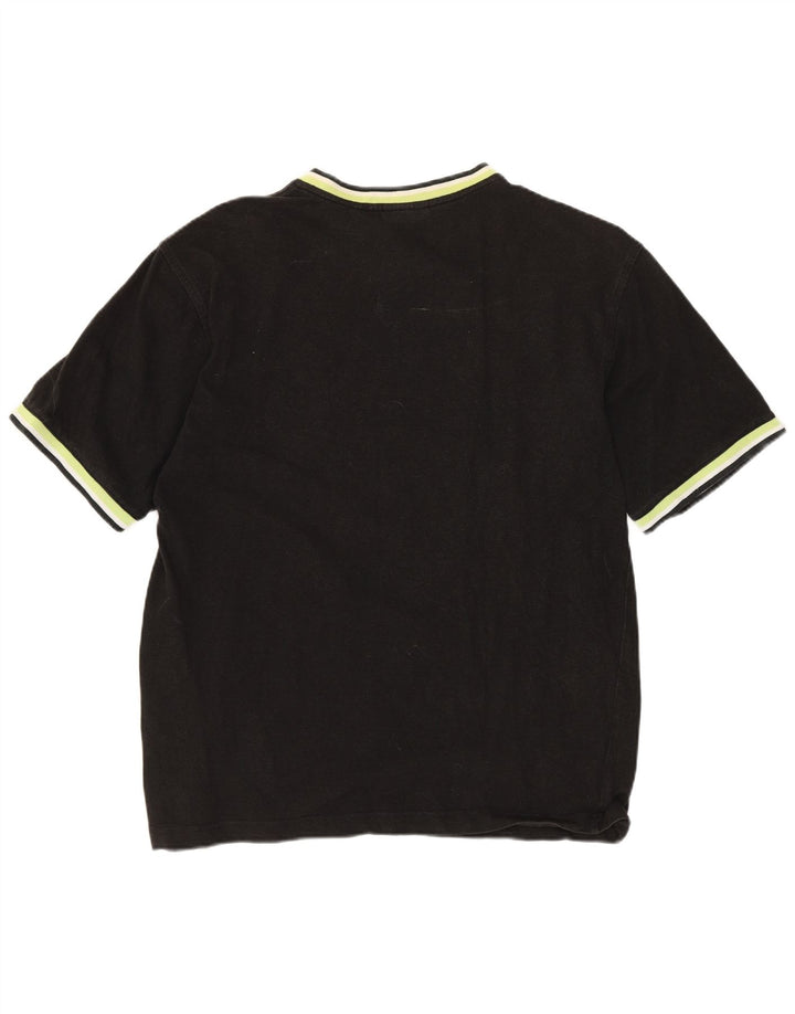 Camiseta masculina LACOSTE tamanho superior 3 pequeno algodão preto