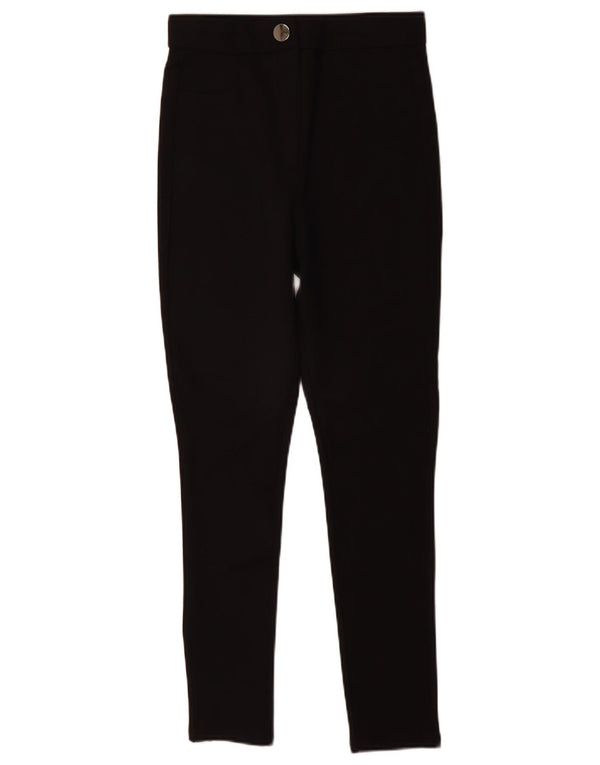 Zara Calça feminina skinny casual média W28 L28 preta viscose