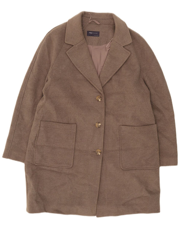 Sobretudo feminino Marks & Spencer UK 18 XL poliéster cinza