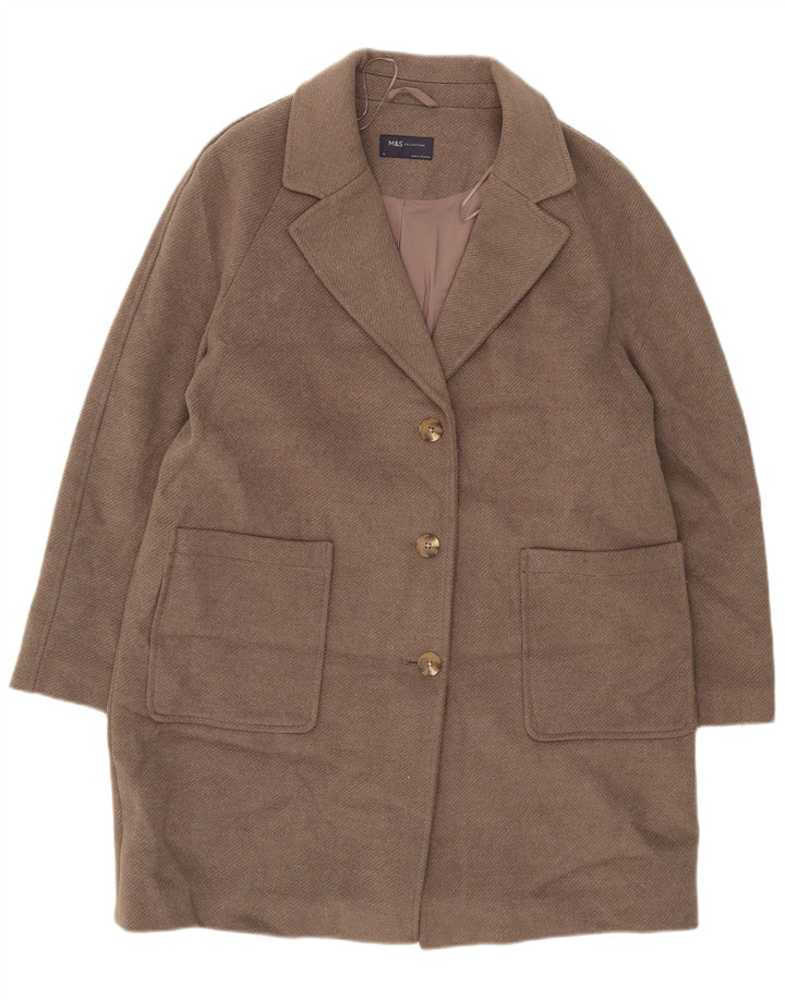 Sobretudo feminino Marks & Spencer UK 18 XL poliéster cinza