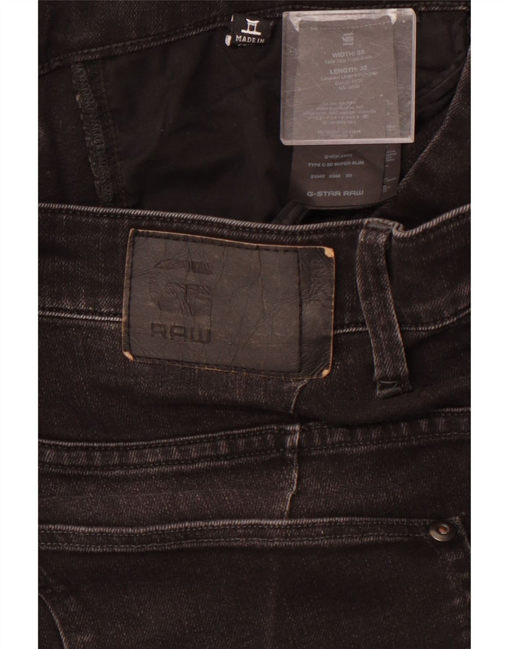 G-STAR Jeans Slim Feminino W33 L28 Algodão Preto