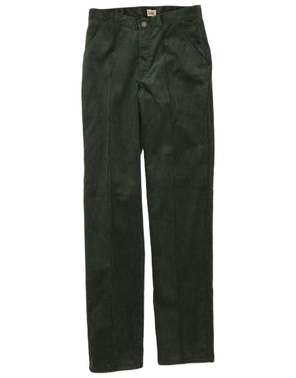 Calças Lee masculinas retas de veludo W30 L36 verde