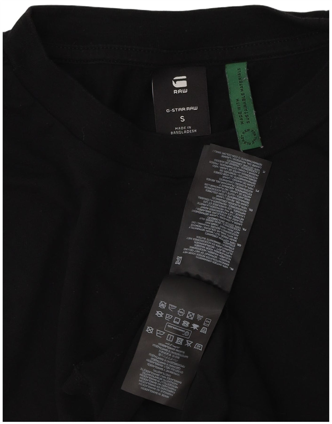 Camiseta masculina G-Star top pequeno algodão preto