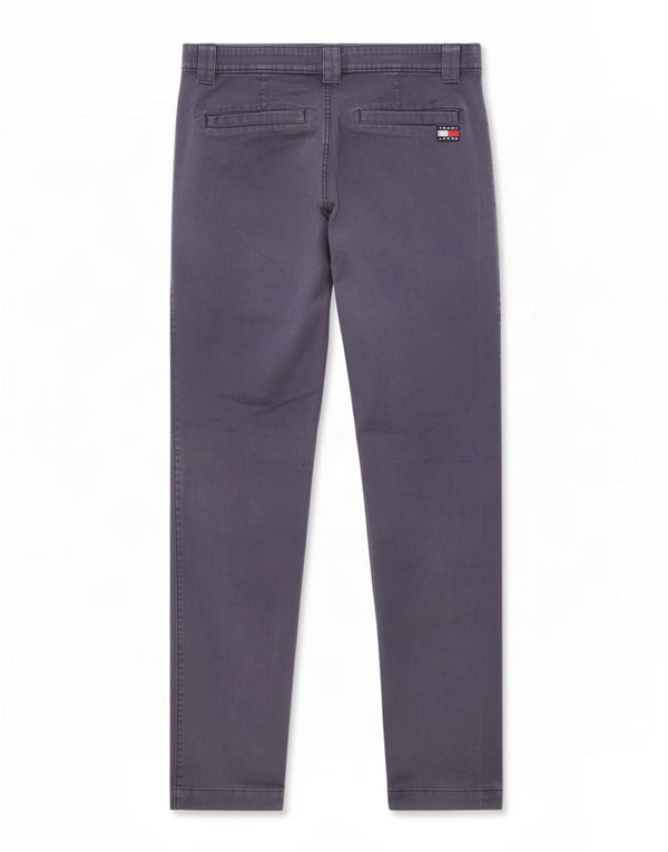 Tommy Hilfiger Mens Slim Chino Calças W32 L32 Azul Marinho Algodão