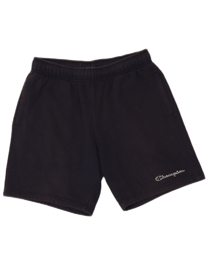 Shorts esportivos masculinos Champion médio algodão azul marinho