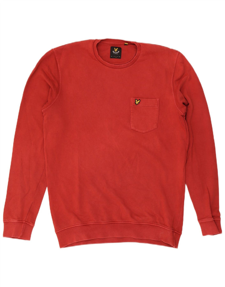 Lyle & Scott moletom masculino jumper grande algodão vermelho