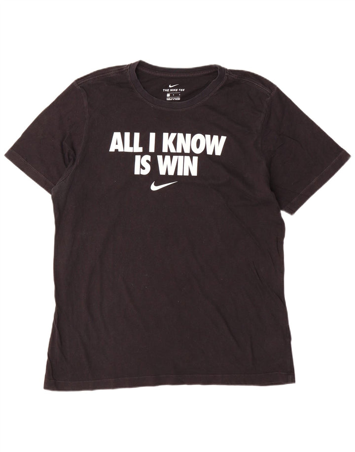 Camiseta gráfica masculina Nike grande algodão preto