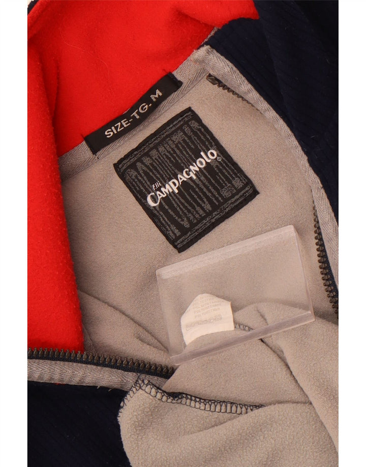 Campagnolo Jaqueta masculina de agasalho médio poliéster azul marinho