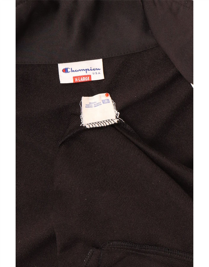 Jaqueta Champion masculina com agasalho gráfico XL preto colorblock