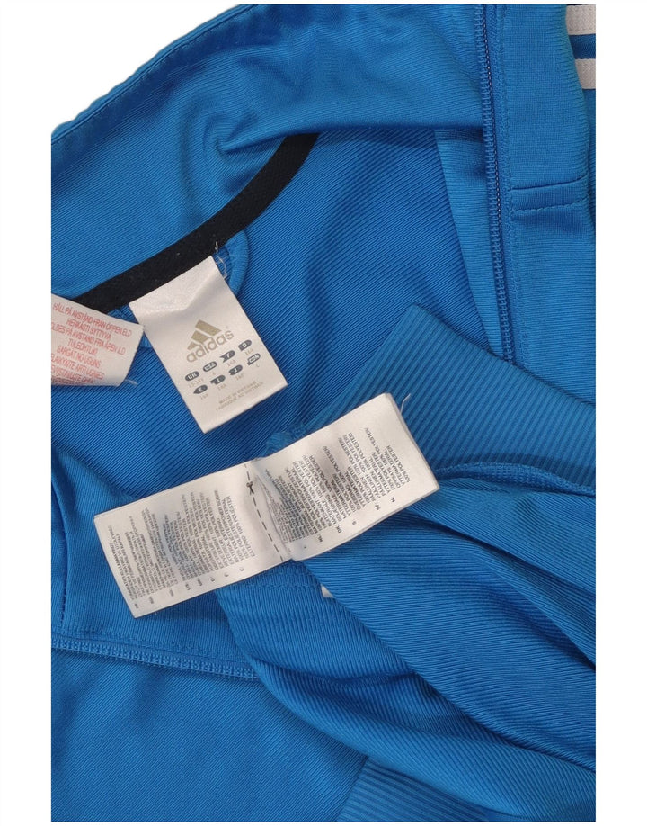 Jaqueta Adidas Meninos Treino Top 13-14 Anos Azul Colorblock Poliéster
