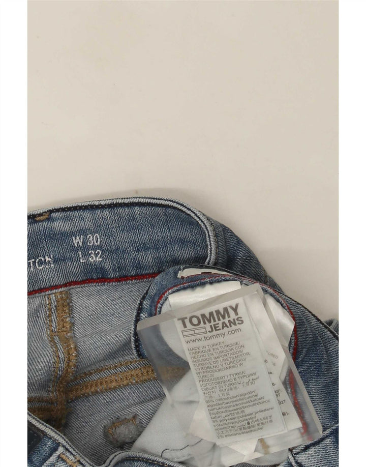 Tommy Hilfiger Masculino Slim Jeans W30 L32 Azul Algodão