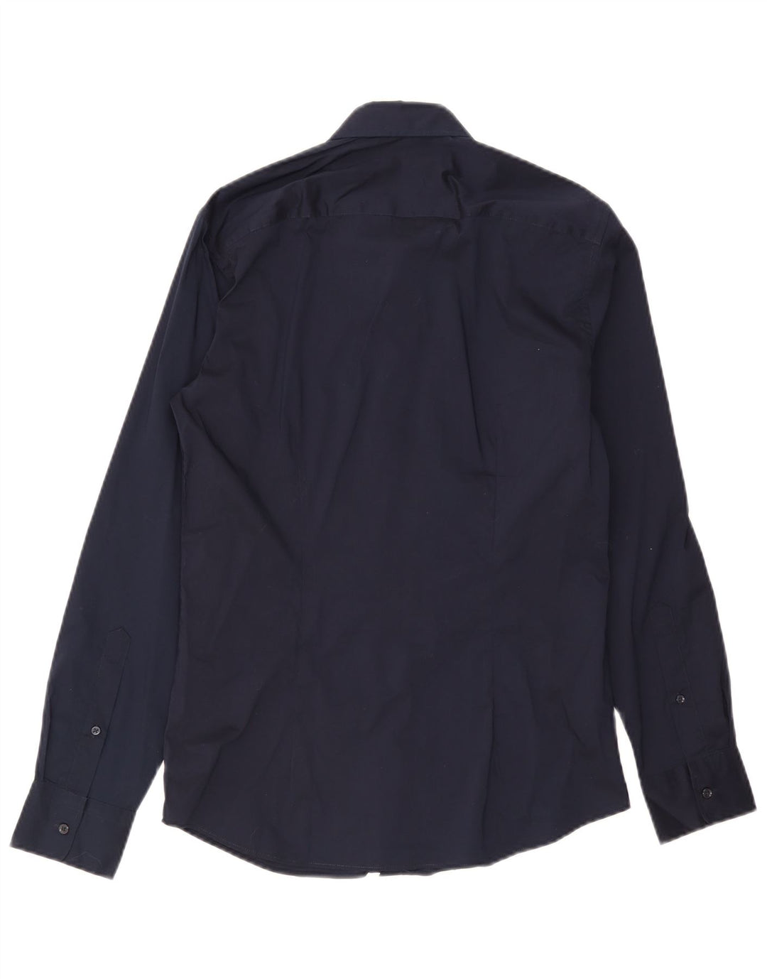 Camisa masculina Benetton pequena algodão azul marinho