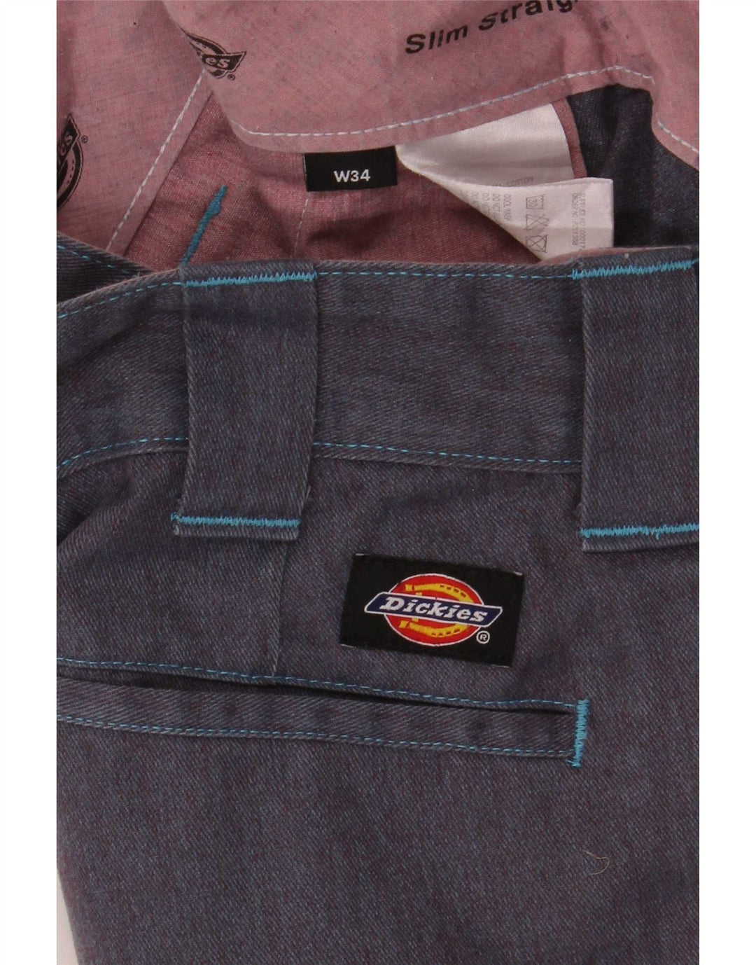 Shorts Chino Masculino Dickies W34 Grande Poliéster Azul Marinho